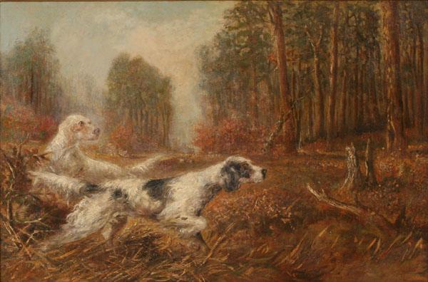 unknow artist Oil painting of hunting dogs by Verner Moore White. China oil painting art